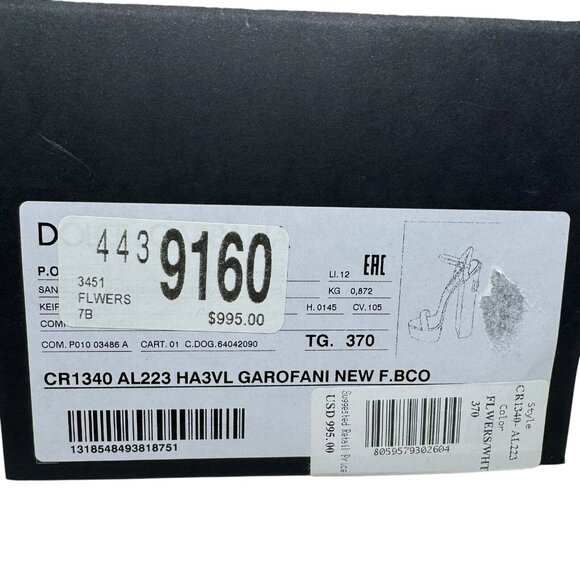 Dolce & Gabbana floral-print platform sandals Womens Size 37 7 With Box - Picture 12 of 15